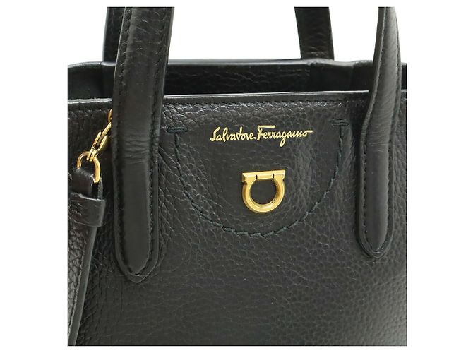 Borsa Salvatore Ferragamo Gancini Nero - vista 10
