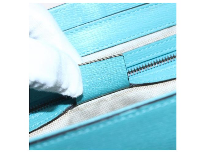 Gucci Bright Bit Wandelbare Tote aus Leder Medium Blau - Ansicht 7