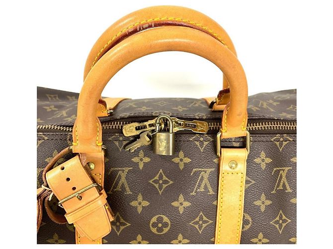 Borsa Boston Louis Vuitton Keepall 50 Marrone - vista 4