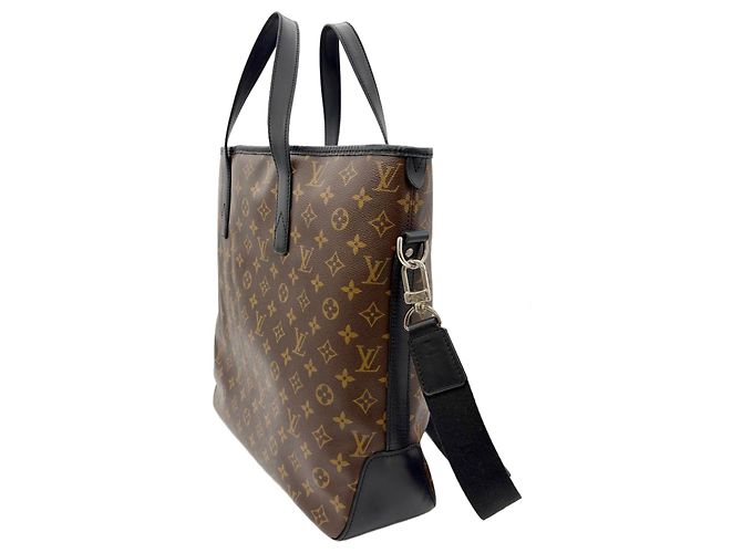Borsa Tote Louis Vuitton Davis - Monogram Macassar Marrone Monogramma - vista 2