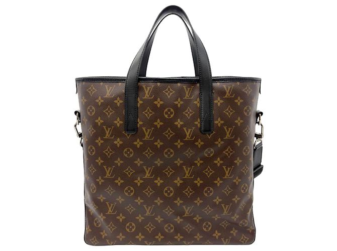 Borsa Tote Louis Vuitton Davis - Monogram Macassar Marrone Monogramma - vista 3