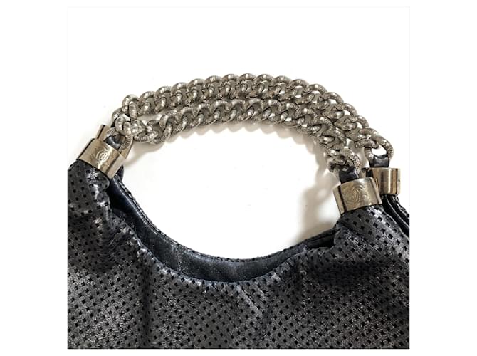 Borsa Chanel Coco Mark Nero Metallico - vista 5