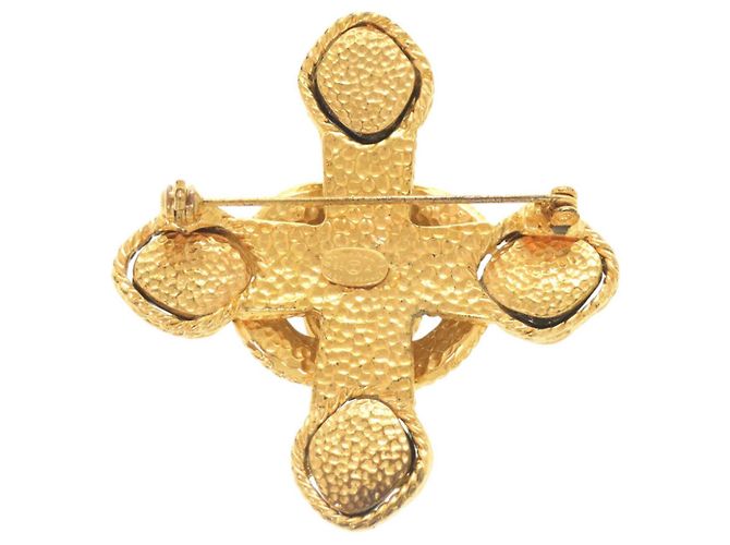 Spilla Vintage Chanel Coco Mark Oro D'oro - vista 2