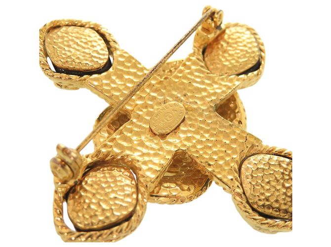Spilla Vintage Chanel Coco Mark Oro D'oro - vista 3