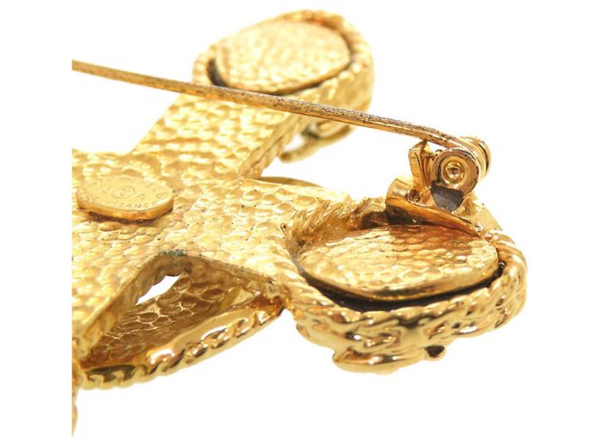 Spilla Vintage Chanel Coco Mark Oro D'oro - vista 5