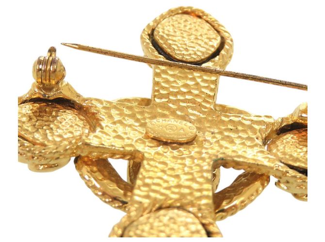 Spilla Vintage Chanel Coco Mark Oro D'oro - vista 9