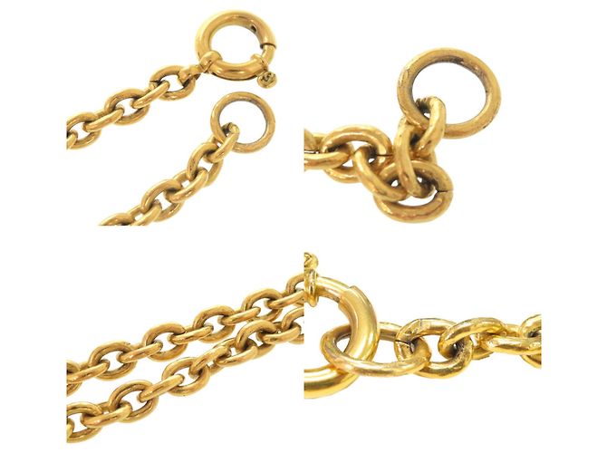 Collana Chanel Vintage Coco Mark Gripoix Metal D'oro - vista 10