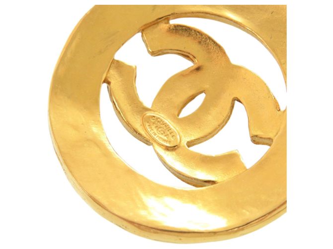 Collana Chanel Vintage Coco Mark Gripoix Metal D'oro - vista 5