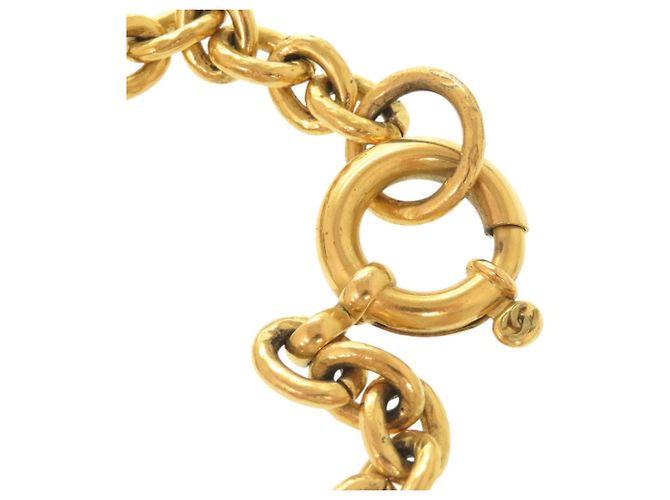 Collana Chanel Vintage Coco Mark Gripoix Metal D'oro - vista 9