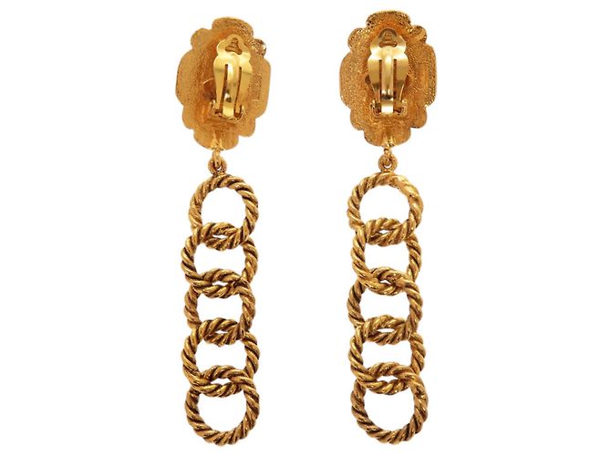 Timeless Orecchini a clip Chanel Vintage Gripoix Rosso D'oro - vista 2