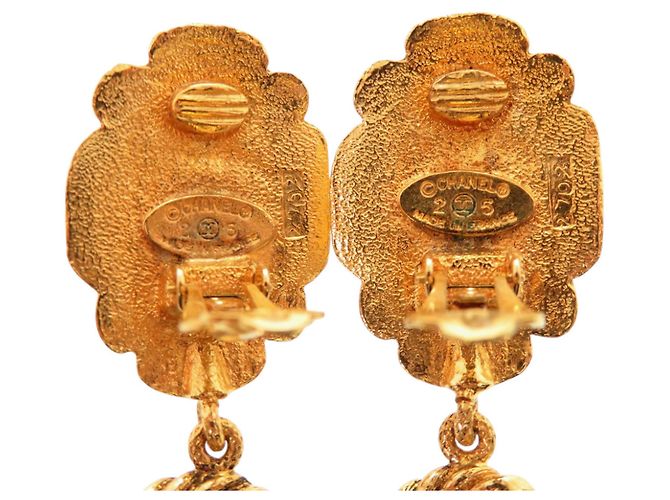Timeless Orecchini a clip Chanel Vintage Gripoix Rosso D'oro - vista 3