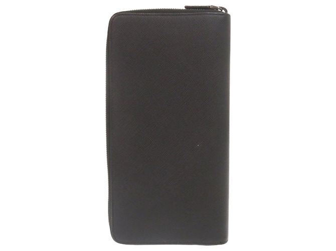 Prada Saffiano Leather Long Wallet in Black - view 2