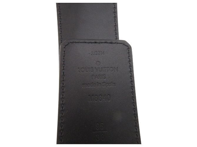 Louis Vuitton LV Initials Reversible Leather Black Belt Silvery - view 8