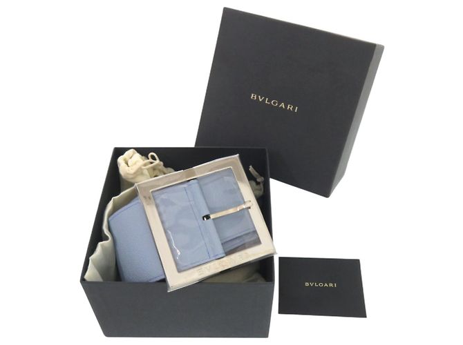 Bulgari Cinturón Bvlgari con hebilla cuadrada Azul claro - vista 2