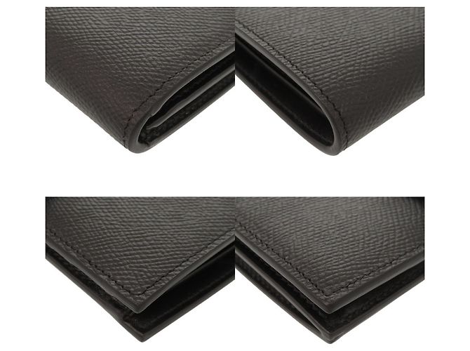 Edge Céline Celine Medium Strap Wallet aus schwarzem Leder - Ansicht 4