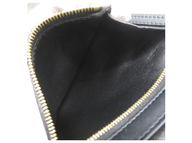 Edge Céline Celine Medium Strap Wallet aus schwarzem Leder - Ansicht 6