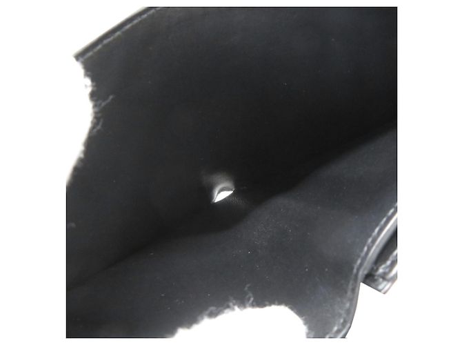 Edge Céline Celine Medium Strap Wallet aus schwarzem Leder - Ansicht 7