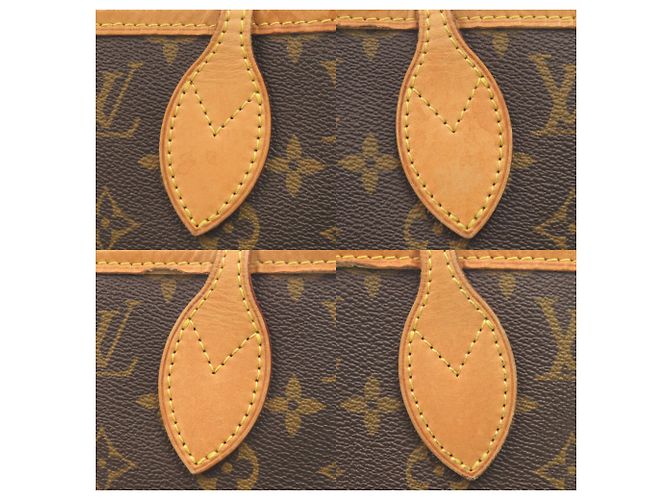 Borsa Tote Louis Vuitton Neverfull MM Monogram Rosso Marrone Monogramma - vista 8