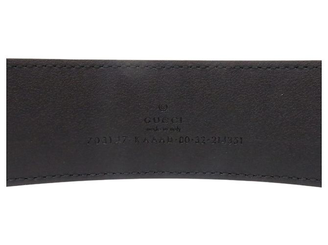 Gucci Interlocking G Canvas Gürtel Schwarz Silber - Ansicht 7