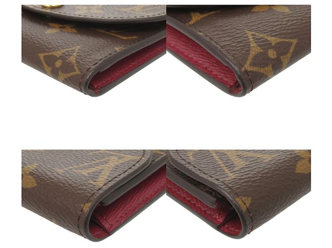 Cartera bi-fold Louis Vuitton Rosalie Monogram Castaño Fucsia Monograma - vista 4