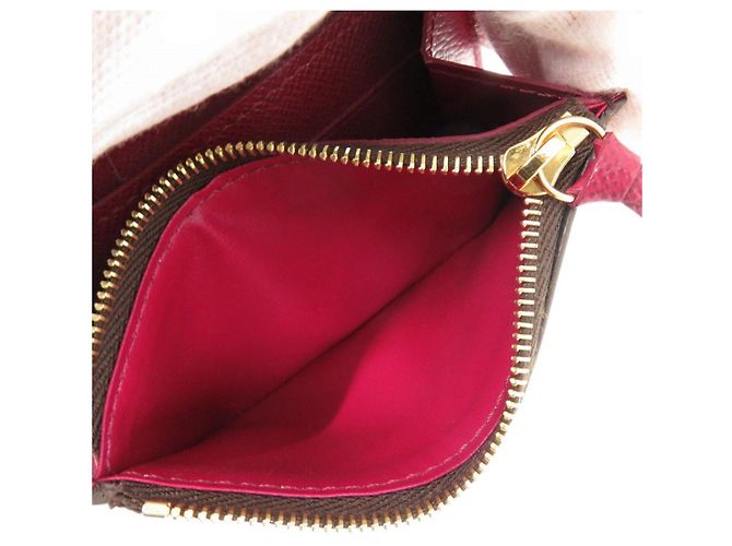 Cartera bi-fold Louis Vuitton Rosalie Monogram Castaño Fucsia Monograma - vista 7