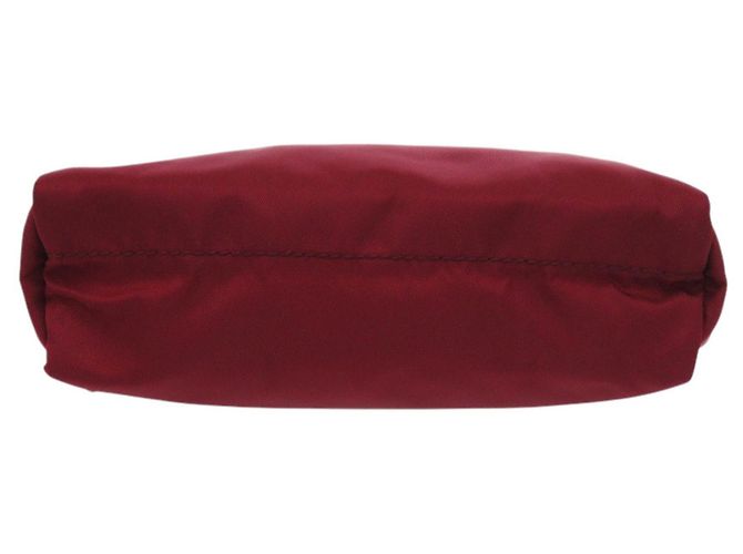 Beauty case rosso con logo Triangle Prada 1N0021 Roja - vista 3