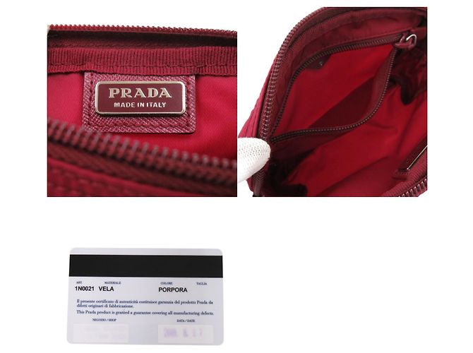 Beauty case rosso con logo Triangle Prada 1N0021 Roja - vista 7