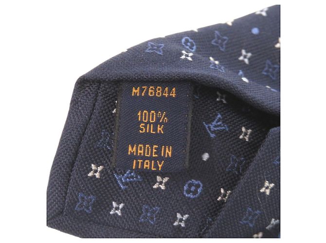 Corbata de seda Louis Vuitton Monogram Gradient Dots Azul marino - vista 6