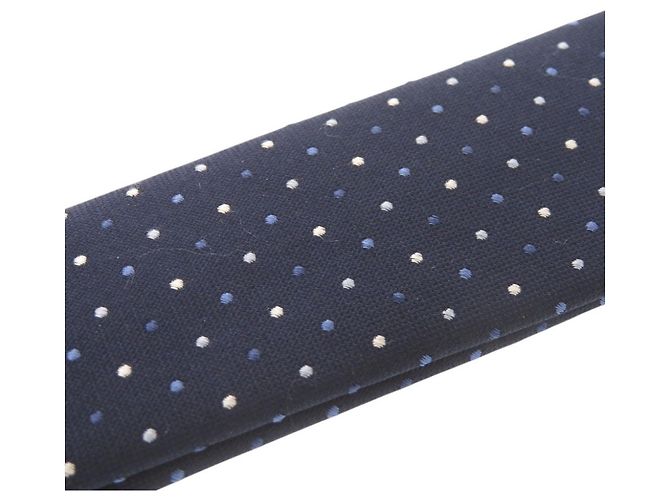 Corbata de seda Louis Vuitton Monogram Gradient Dots Azul marino - vista 8