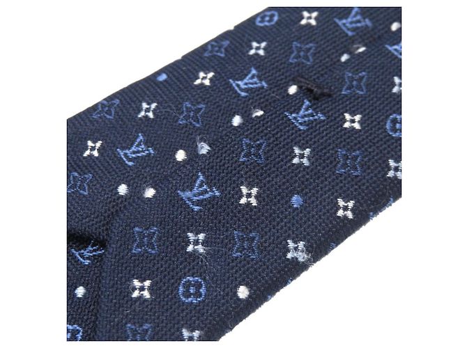 Corbata de seda Louis Vuitton Monogram Gradient Dots Azul marino - vista 9