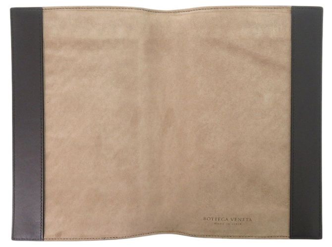 Bottega Veneta Intrecciato Leather Black Notebook Cover White - view 5