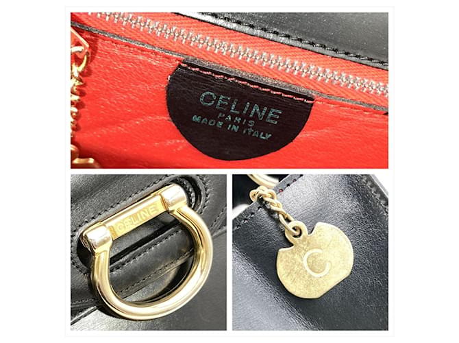Céline Borsa in pelle nera Celine Nero - vista 8