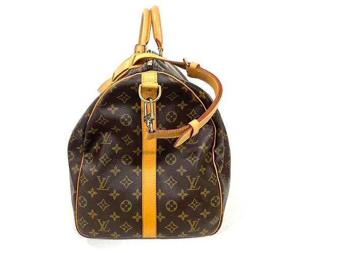 Louis Vuitton Keepall 60 Bandoulière Borsa Boston Marrone - vista 2