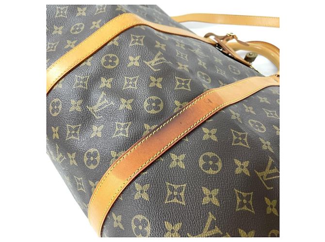 Louis Vuitton Keepall 60 Bandoulière Borsa Boston Marrone - vista 4
