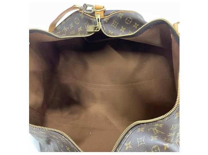Louis Vuitton Keepall 60 Bandoulière Borsa Boston Marrone - vista 8