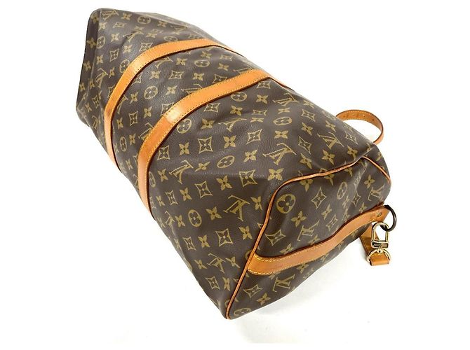 Louis Vuitton Keepall 45 Bandoulière Borsa Boston Marrone - vista 3
