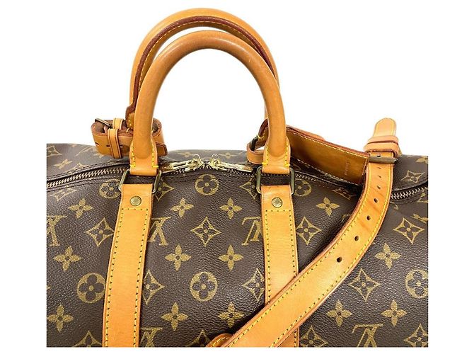Louis Vuitton Keepall 45 Bandoulière Borsa Boston Marrone - vista 4