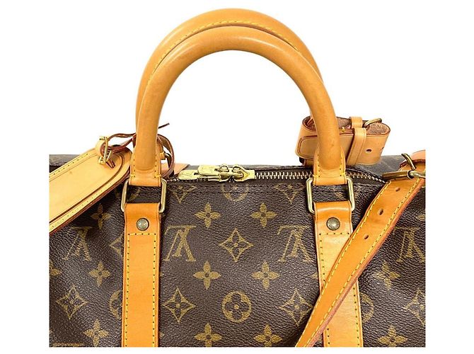 Borsa Boston Louis Vuitton Keepall 50 Bandoulière Marrone - vista 4