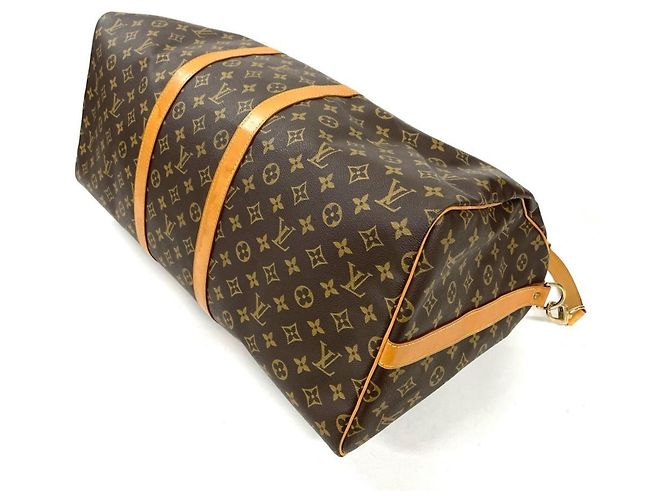 Borsa Boston Louis Vuitton Keepall 55 Bandoulière Marrone - vista 3