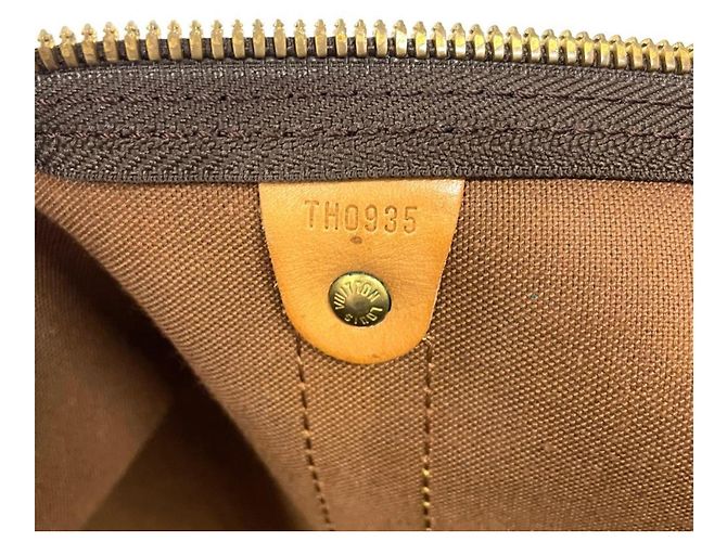 Borsa Boston Louis Vuitton Keepall 55 Bandoulière Marrone - vista 9