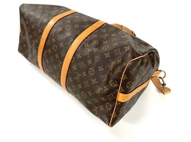 Borsa Boston Louis Vuitton Keepall 50 Bandoulière Marrone - vista 3