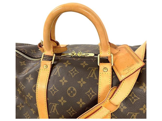Borsa Boston Louis Vuitton Keepall 50 Bandoulière Marrone - vista 4