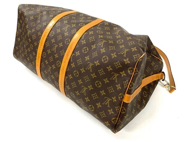 Borsa Boston Louis Vuitton Keepall 55 Bandoulière Marrone - vista 3