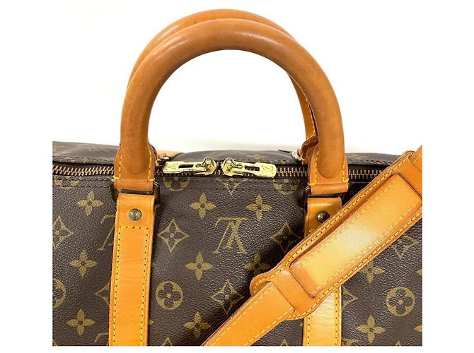 Borsa Boston Louis Vuitton Keepall 55 Bandoulière Marrone - vista 4