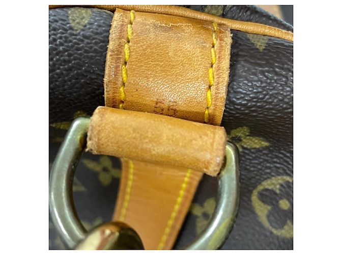 Borsa Boston Louis Vuitton Keepall 55 Bandoulière Marrone - vista 6