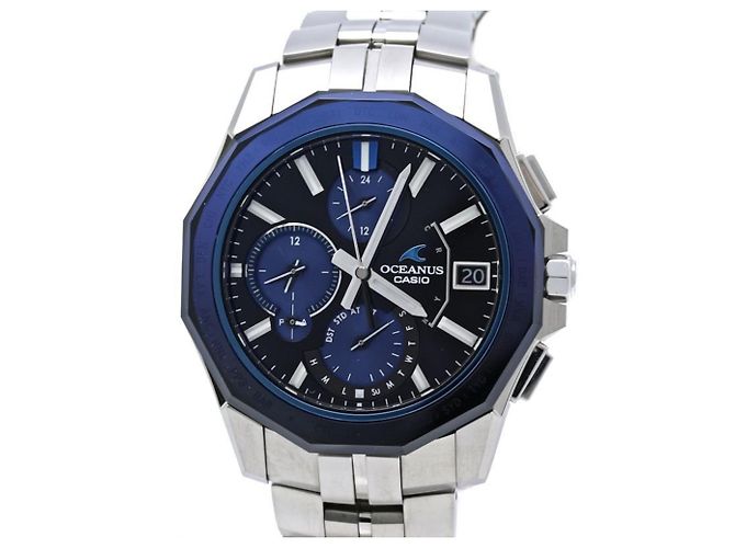 Orologio in titanio da uomo Casio Oceanus Manta Date OCW-S6000-1AJF - vista 2