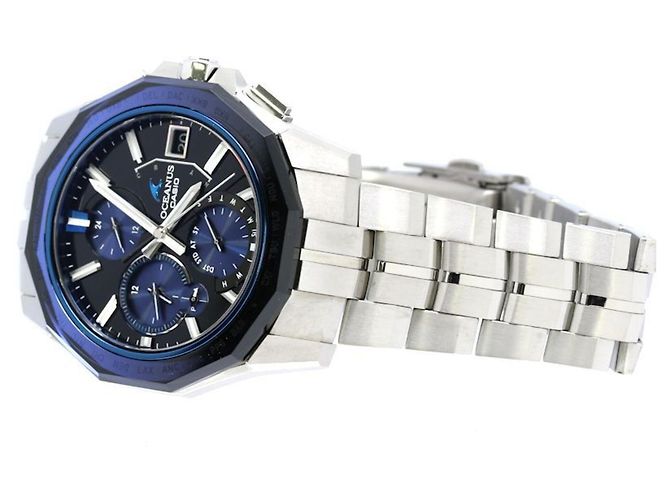 Orologio in titanio da uomo Casio Oceanus Manta Date OCW-S6000-1AJF - vista 3