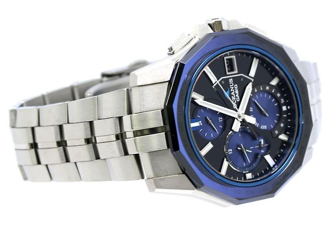 Orologio in titanio da uomo Casio Oceanus Manta Date OCW-S6000-1AJF - vista 6