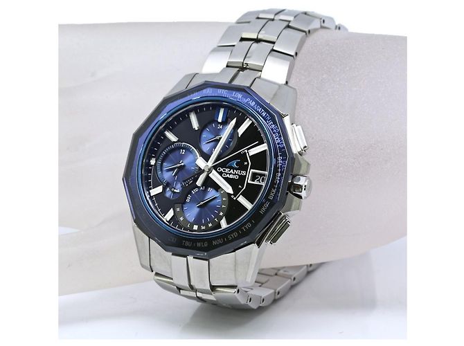 Orologio in titanio da uomo Casio Oceanus Manta Date OCW-S6000-1AJF - vista 7
