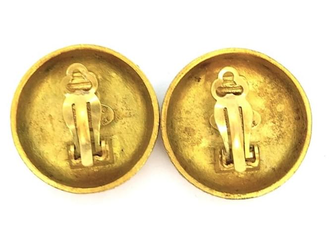 Orecchini a clip rotondi Chanel Coco Mark D'oro - vista 2